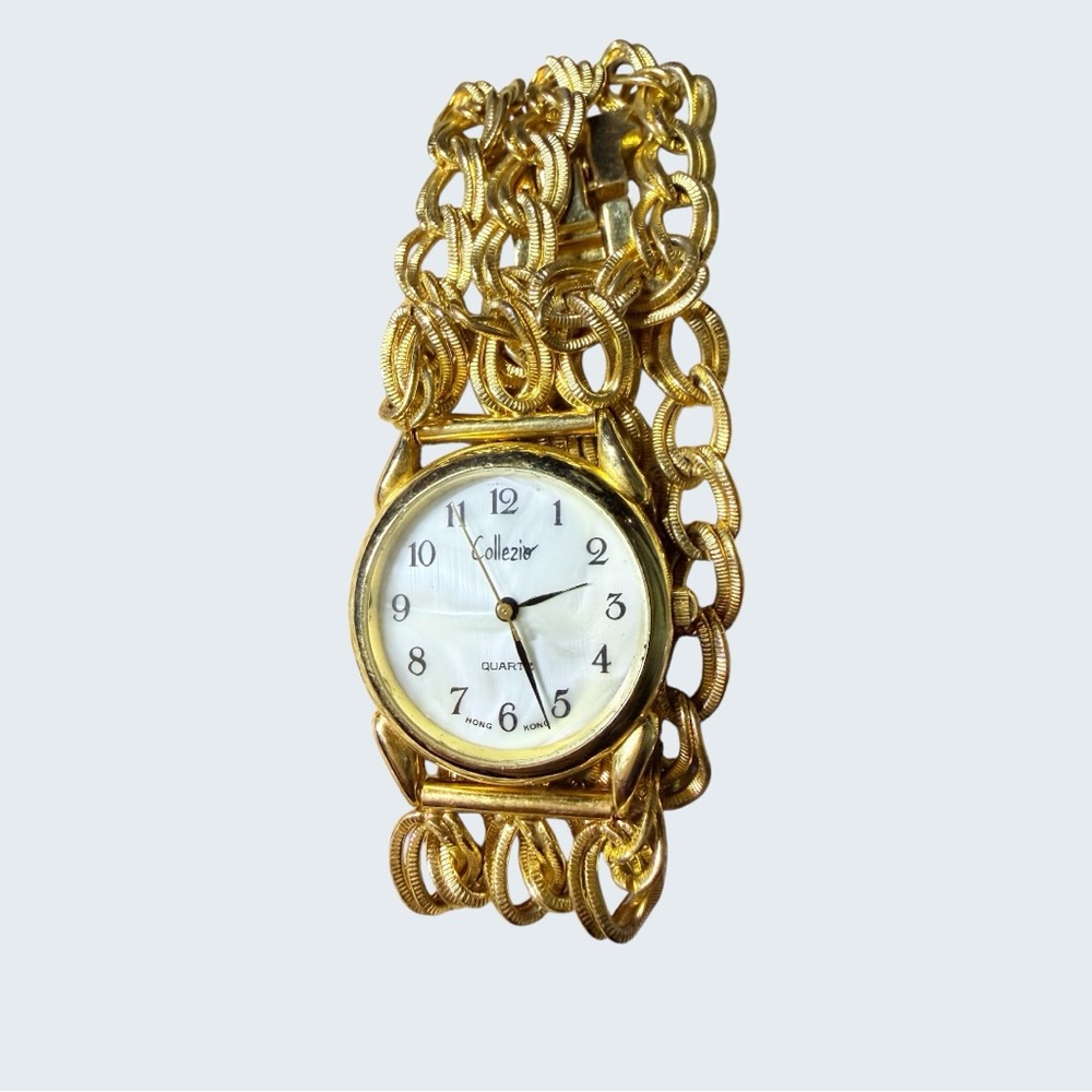 Source Unknown Gold Chain Link Watch - image 2